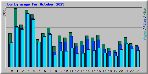 Hourly usage for October 2025