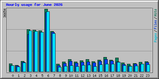 Hourly usage for June 2026
