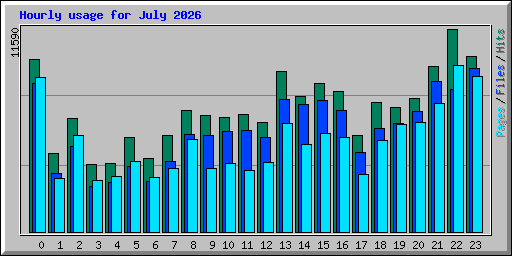 Hourly usage for July 2026