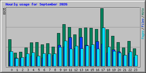 Hourly usage for September 2026